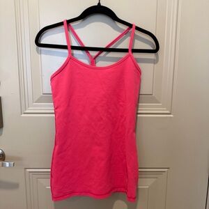 Lululemon Power Y Tank Top Pink Coral Size 6